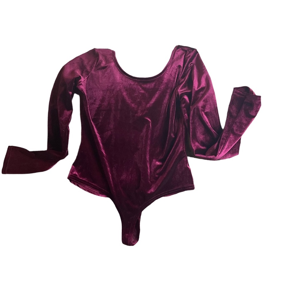 Sexy Velvet Thong Bodysuit - Picture 5 of 5